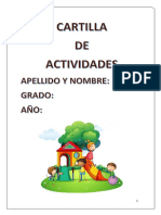 Cartilla de Actividades para Niño 1°