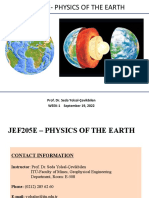 Week 1 Physics of The Earth