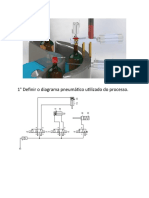 Diagrama pneumático e elétrico de processo