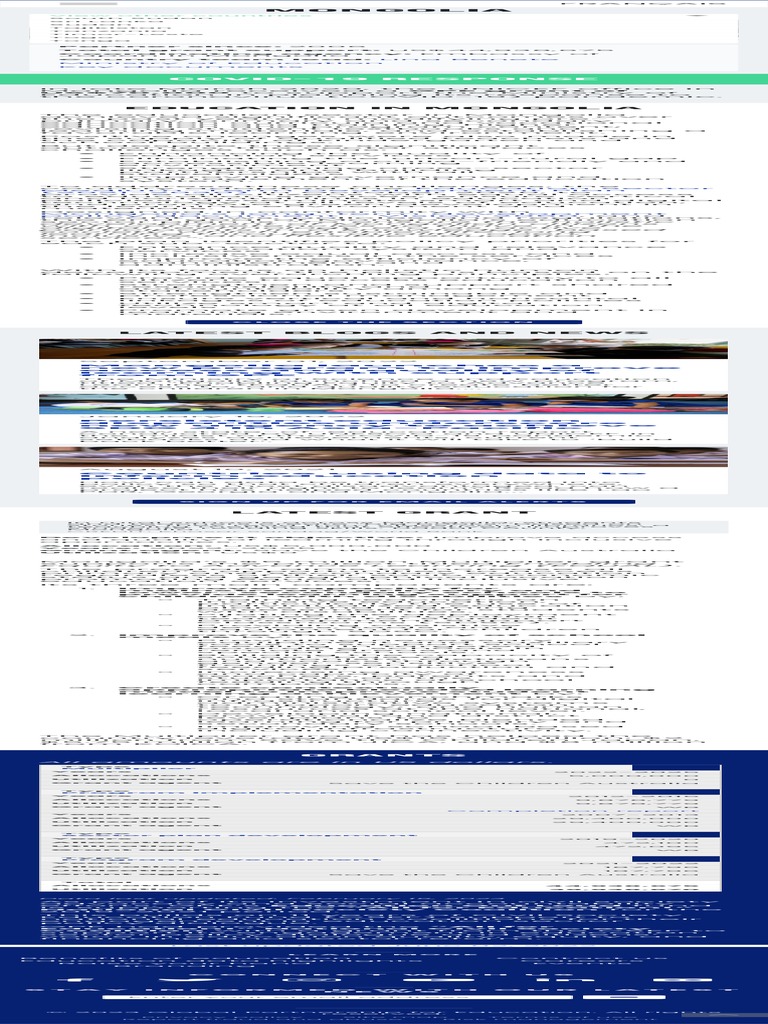 Education in Mongolia Global Partnership For Education PDF | PDF
