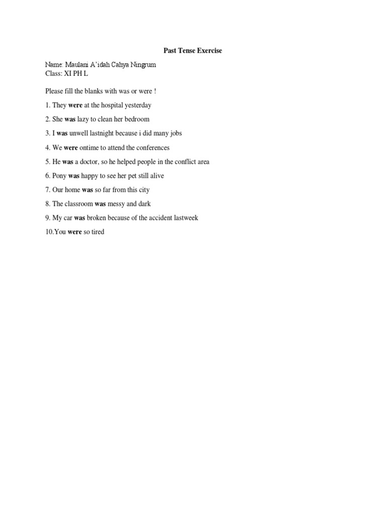 Past Tense | PDF