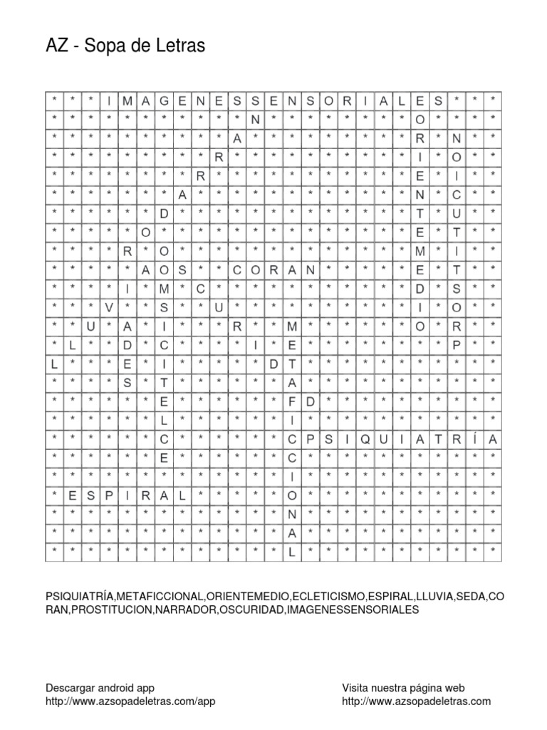 AZ - Sopa de Letras | PDF
