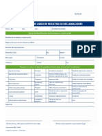 Formulario Solicitud Libro de Reclamaciones PDF