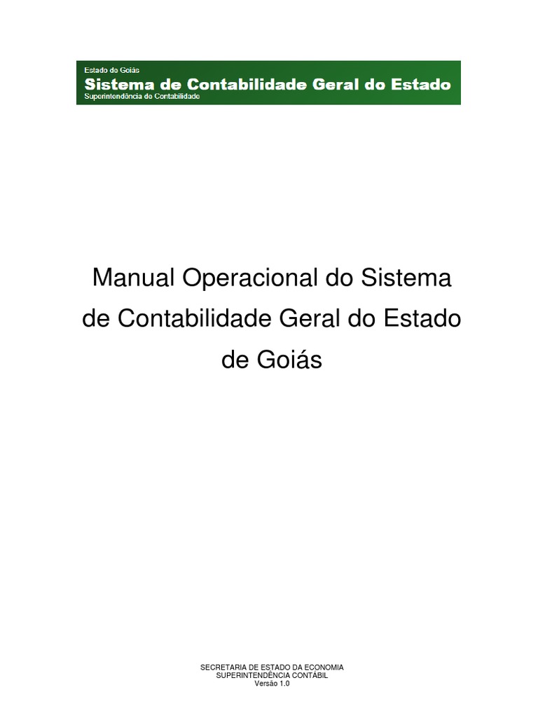 Manual Do SCG Versão 1 | PDF | Contabilidade | Conta de transação