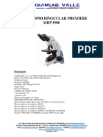 Microscopio Binocular Premiere MRP 3500 PDF