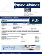 PAL e-Ticket Receipt for Domestic Flight