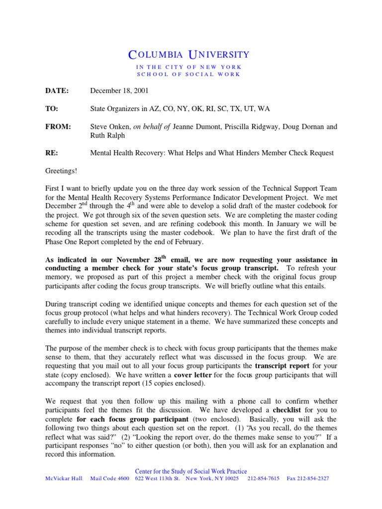 Member Check | PDF | Focus Group | Hope