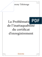 L'inattaquabilite Du Certificat D'enregistrement PDF