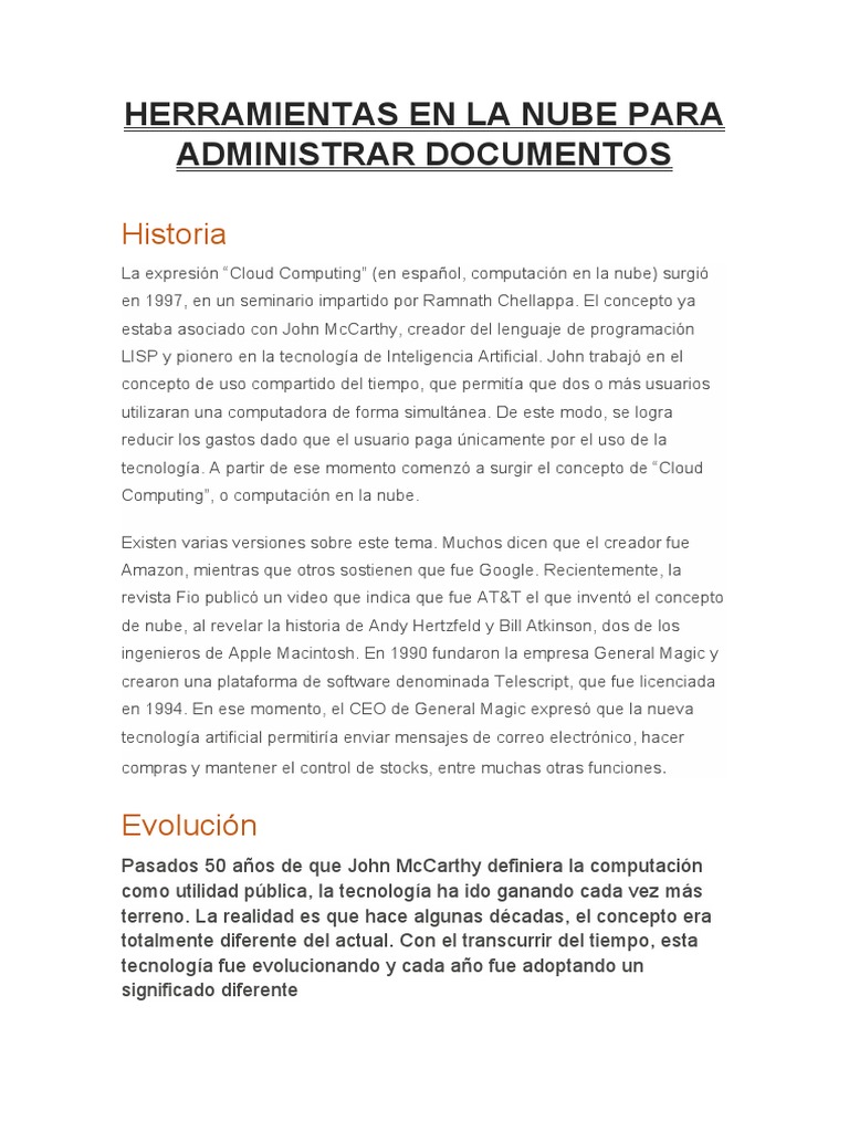 Herramientas Informaticas2 | PDF | Computación en la nube | Archivo de ...