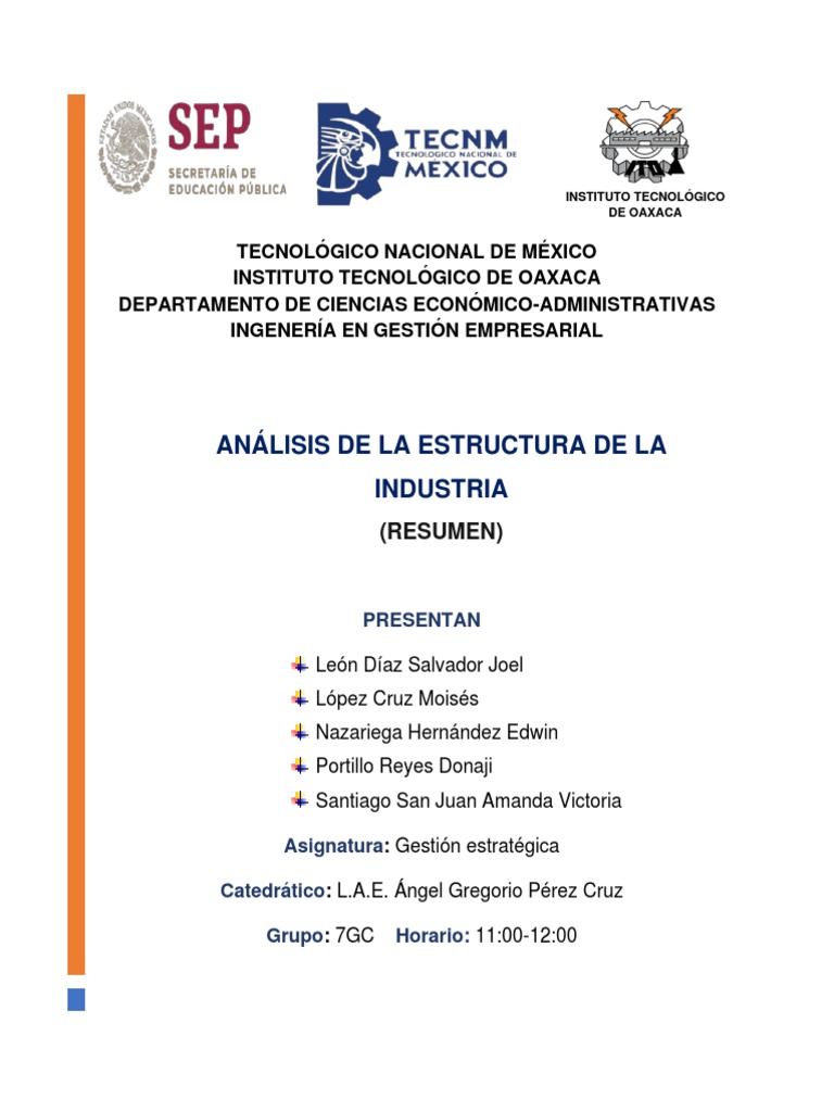 Análisis de La Estructura de La Industria PDF | PDF | Mercado (economía ...