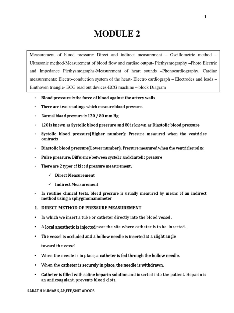 Blood Pressure Measurement Methods | PDF | Blood Pressure | Heart