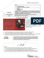 Ficha Pedagogica, Ley de Coulomb, 3ro Bgu