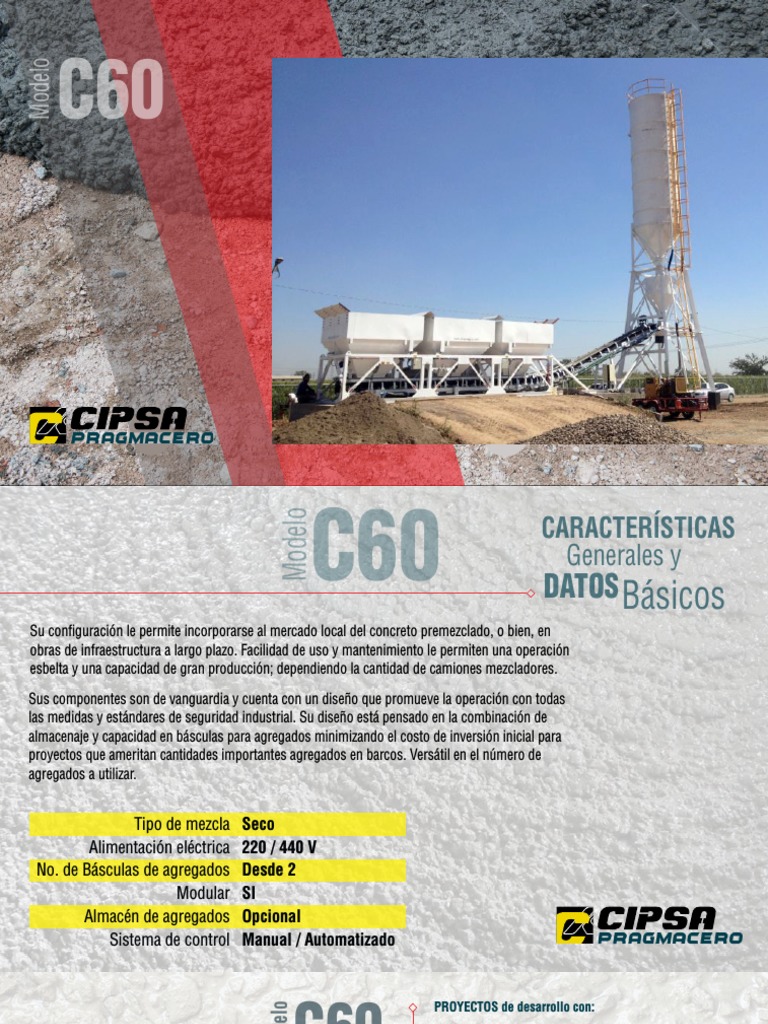 Planta de Concreto Modelo C60 | PDF | Hormigón