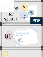 TECOP for spiritual activities and institutions