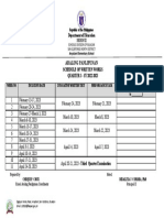 AP Schedule of Written Test Quarter 3 2023