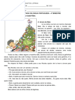 A Árvore de Beto e avaliação adaptada de língua portuguesa para 3o ano
