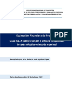 Guía de Ejercicios No. 2 Interés Simple e Interés Compuesto PDF