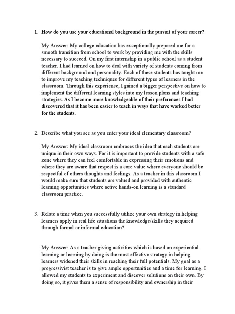 Teachers Reflection PDF Teachers Learning