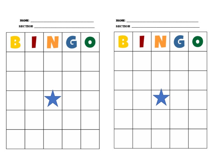 Bingo Card | PDF