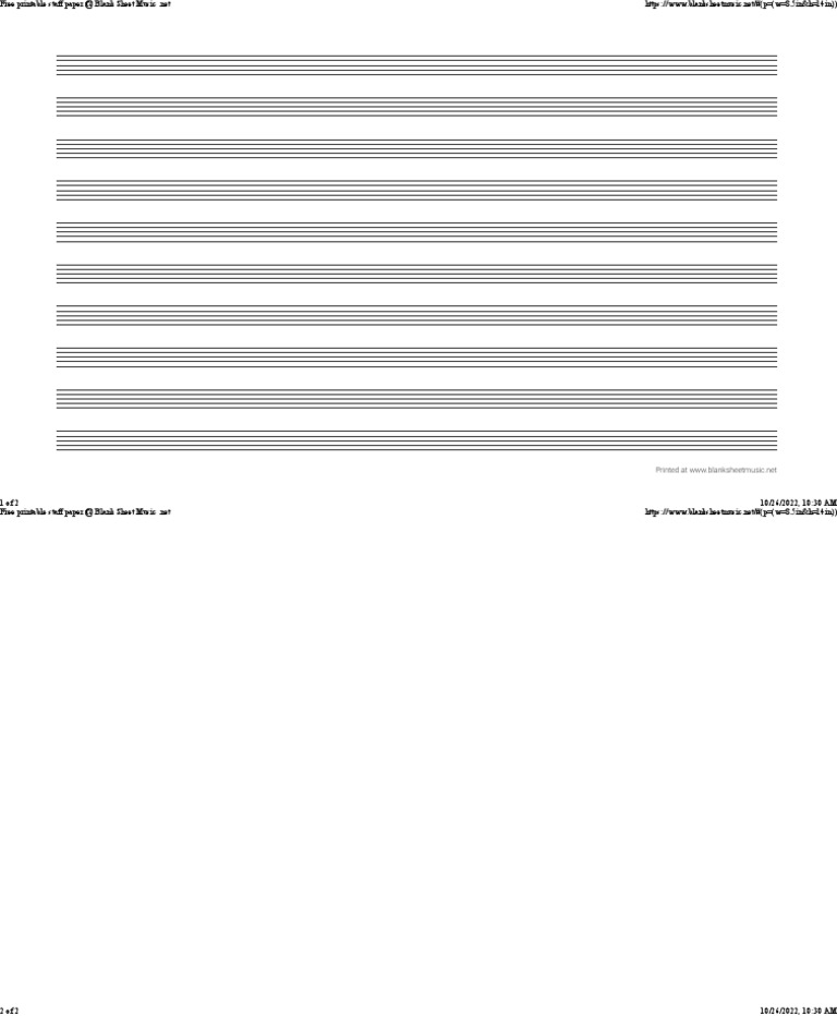 Free Printable Staff Paper at Blank Sheet Music PDF | PDF