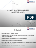 User Testing Methods for Optimal Design
