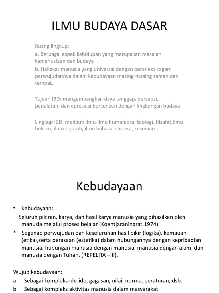 Ilmu Budaya Dasar Pdf