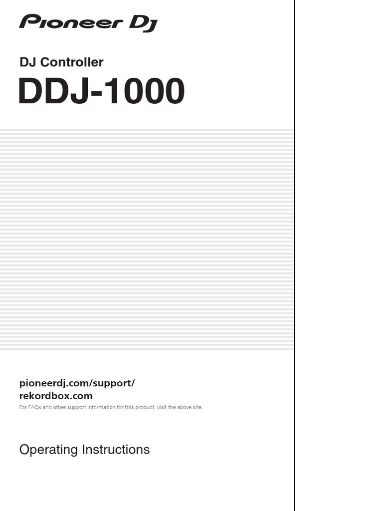 Pioner DDJ 1000 PDF Download Free PDF Installation