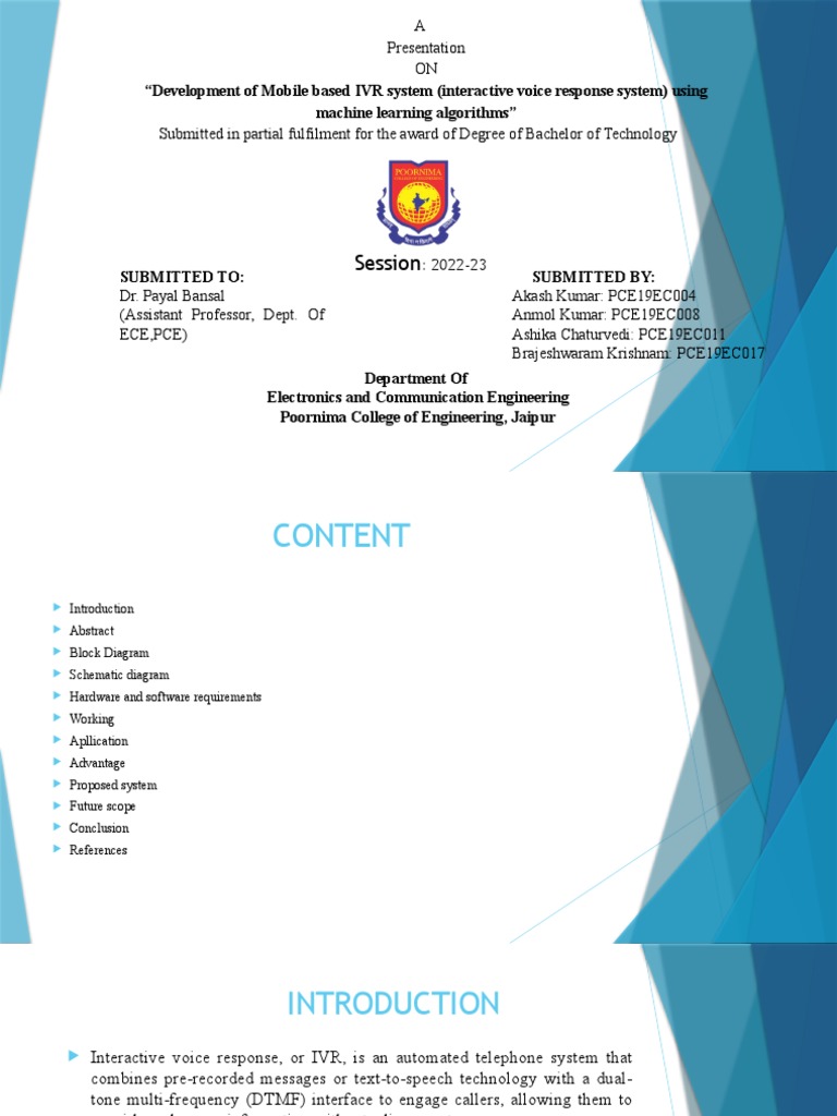 Mobile Based IVR System | PDF | Interactive Voice Response | Communication