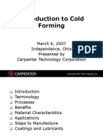 Introduction To Cold Forming