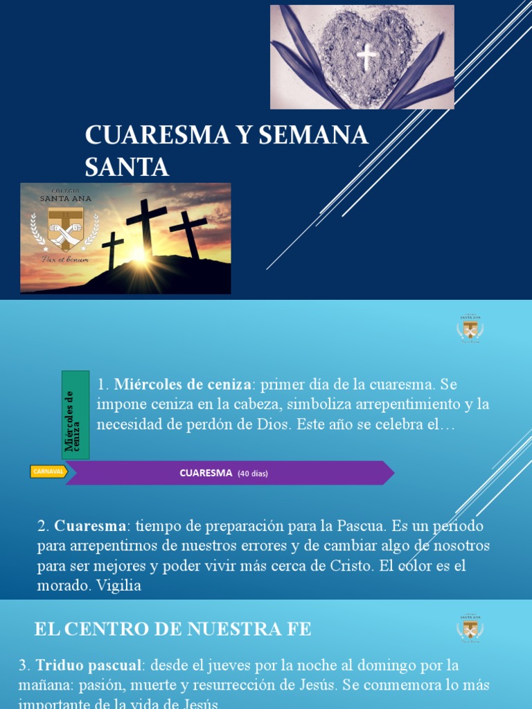 02 Año Litúrgico Cuaresma, Semana Santa y Pascua | PDF | Pascua de ...