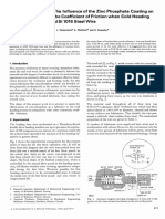 The Influence of The Zinc Phosphate Coating On The Coefficient of Friction When Cold Heading AISI 1018 Steel Wire