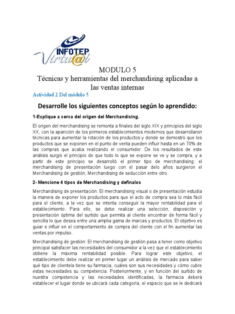 Actividad 2 Modulo 5 Pdf Comercialización Color