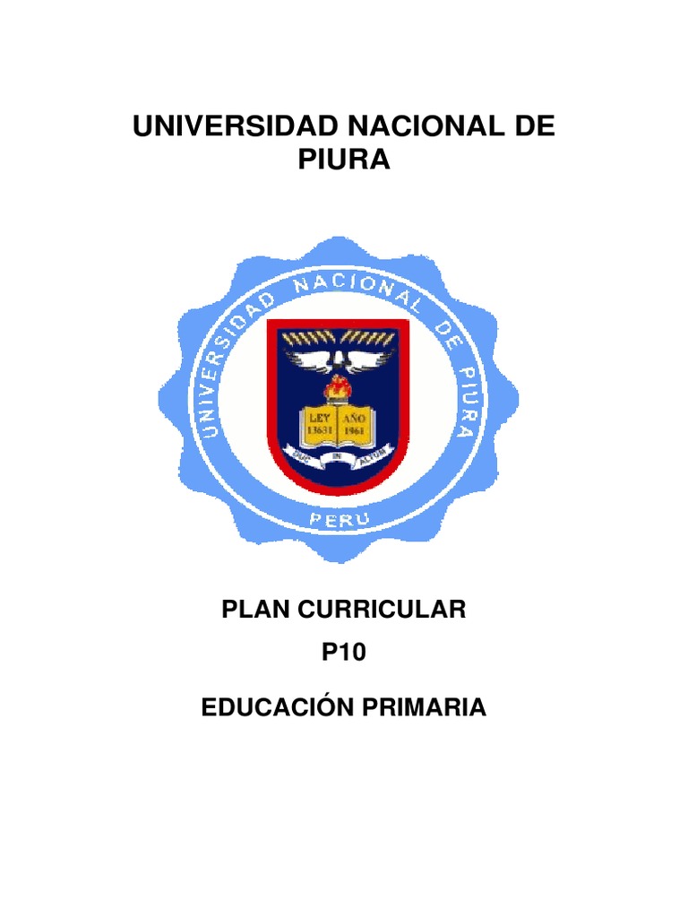 Plan Curricular Educación Primaria UNP | PDF | Plan de estudios ...