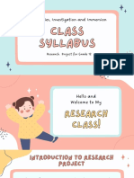 Class Syllabus in Research PDF