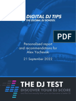 The DJ Test: Personalised Report and Recommendations For Alex Yachevski