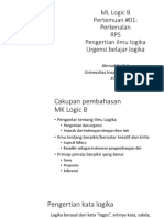 01 Perkenalan RPS Pengertian Dan Urgensi Ilmu Logika PDF