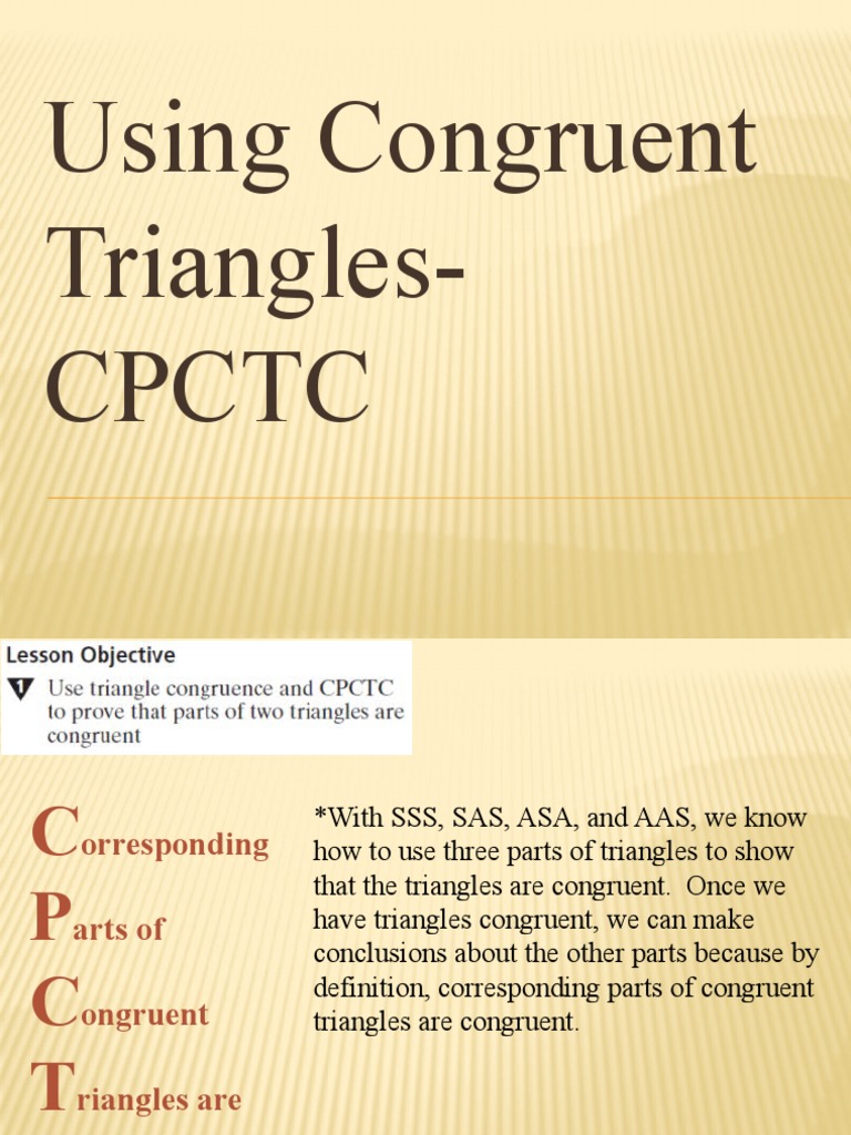 Understanding CPCTC in Geometry | PDF