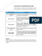 Criterios de Jerarquización de Los Contenidos de Intervención