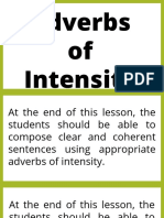 Adverbs of Intensity