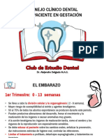 Manejo Clínico Dental Del Paciente en Gestación Cded
