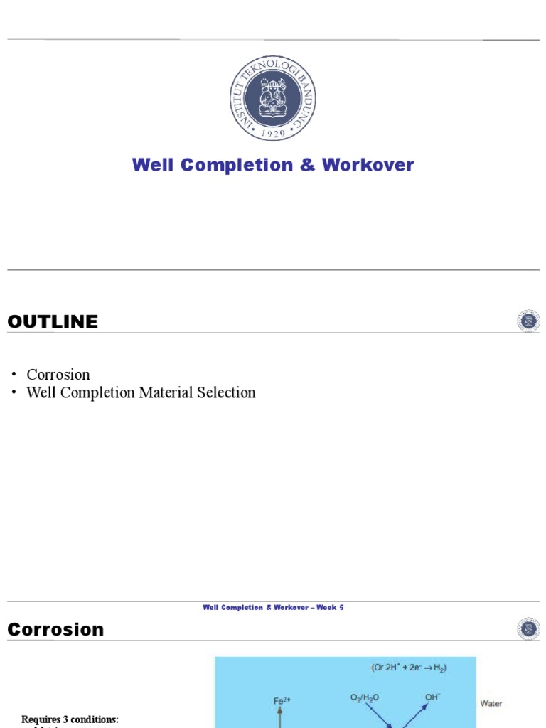 Well Completion & Workover - Corossion & Material Selection | PDF ...