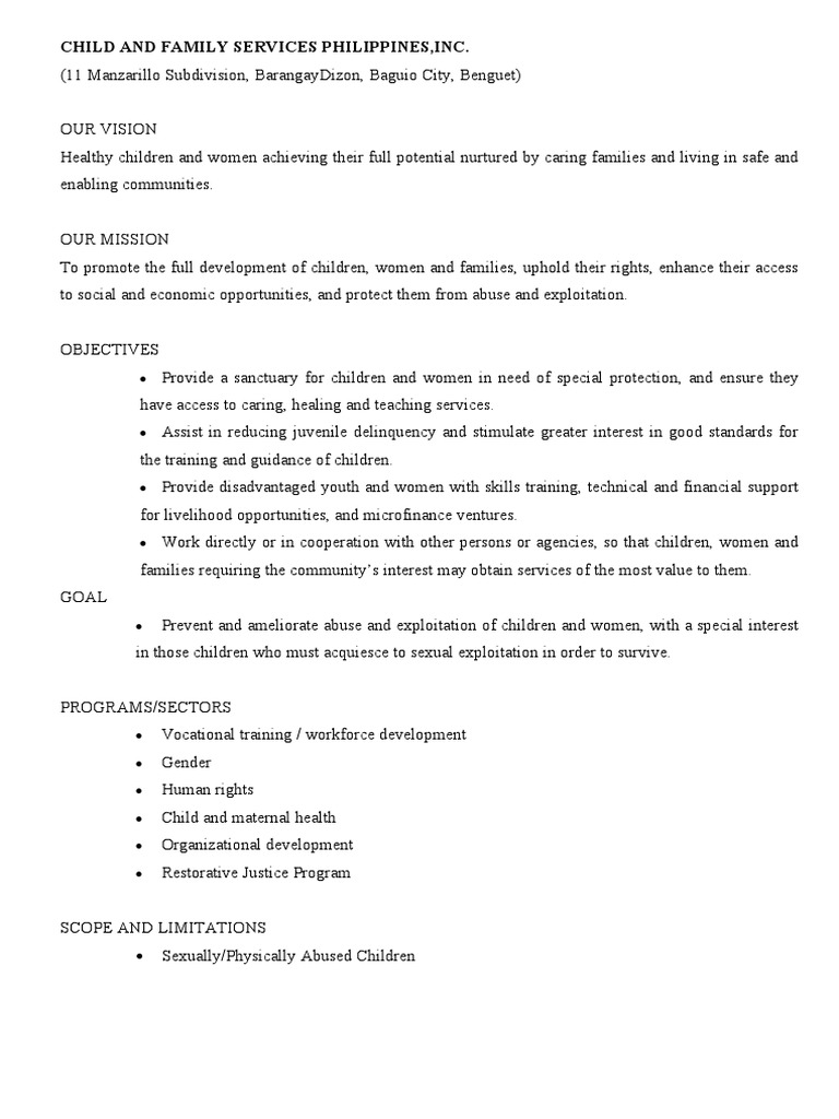 Social Welfare Agencies Examples