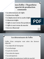 La Fonction D'offre L'hypothèse D'une Capacité de Production Constante PDF