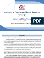 Career and Non Career Ighr Bureaucracy Report As of 06302022