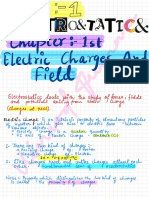 Electric Charges and Field 2023-24 PDF