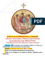 Liturghia Darurilor, 24.03.2023, vineri, Buna Vestire