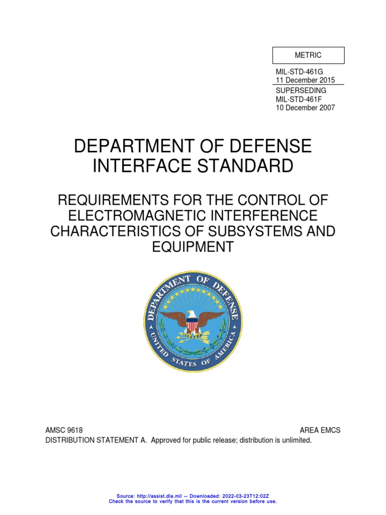 MIL-STD-461G Electromagnetic Standards | PDF | Radio Frequency ...