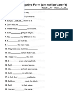 Grammarism Verb To Be Negative Test 1 1217292 PDF