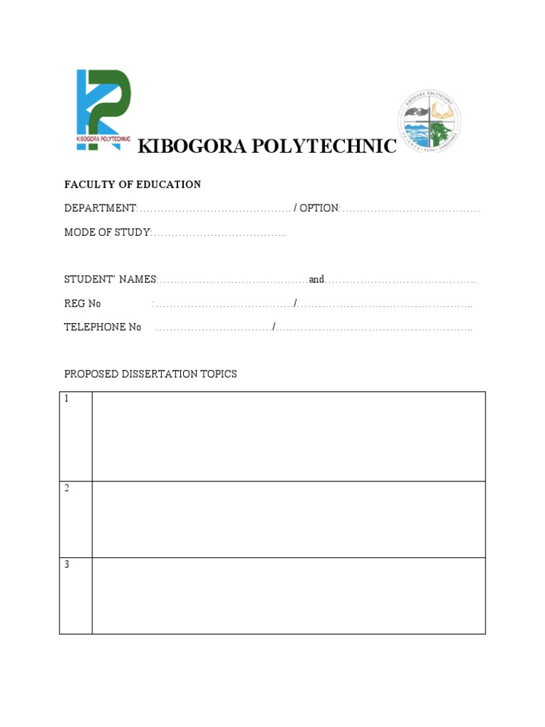 Topic Form | PDF