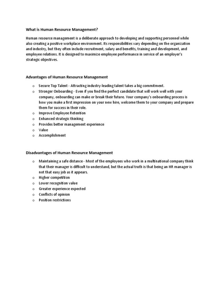 What Is Human Resource Management PDF